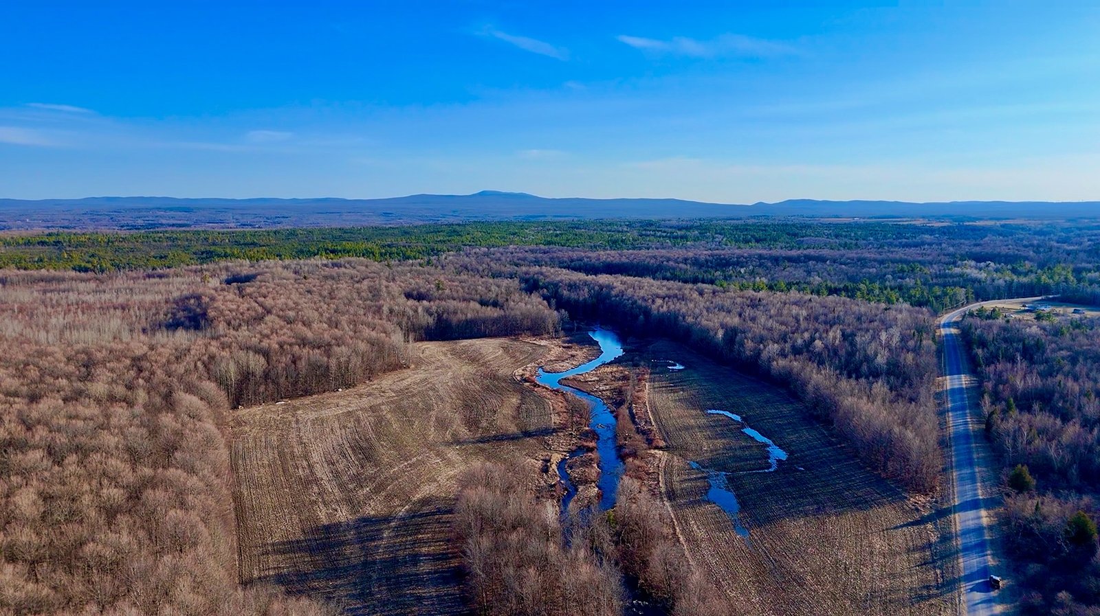 Adirondack landscape with meandering river